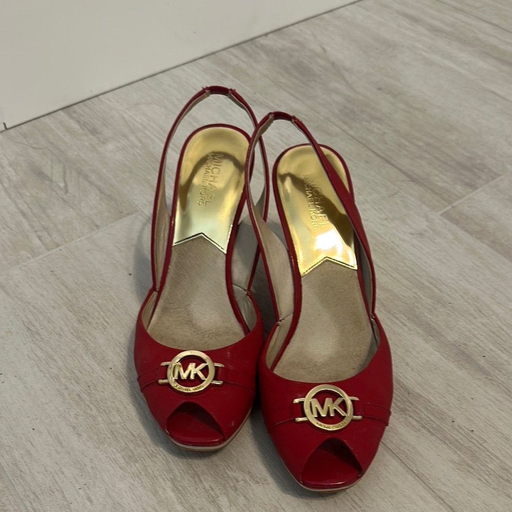 Michael Kors Red Patent Leather Heels